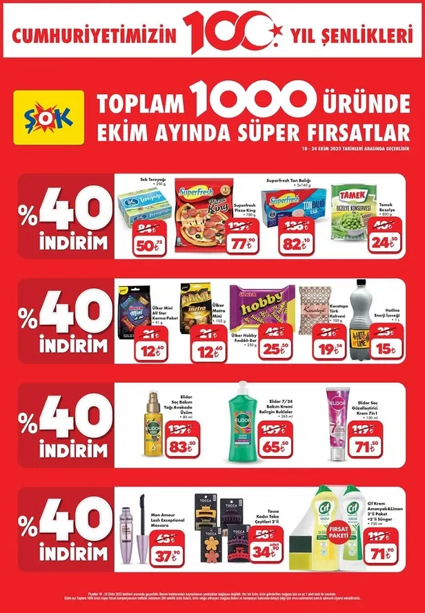 20 Ekim ŞOK aktüel indirim kataloğu yayınladı! ŞOK Airfryer 1.499 TL, tost makinesi 199 TL, katlanır masa 699 TL, kitaplık 699 TL’den satıyor