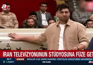 İran füzeleri devlet televizyonunun stüdyosunda