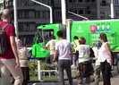 İBB çalışanları Taksim’de birbirine girdi