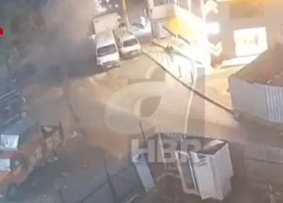 Gebze’deki binanın yıkılma anı A Haber’de