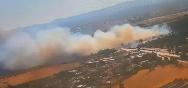 İzmir’de orman yangını! Karayolu trafiğe kapatıldı
