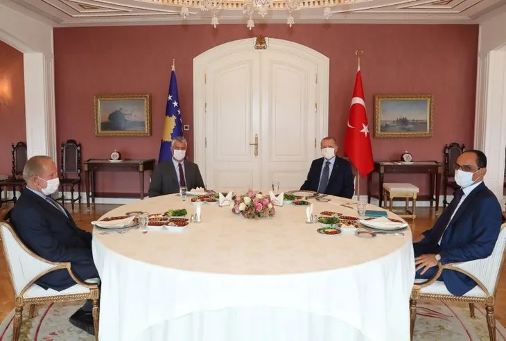 Başkan Erdoğan Kosova Cumhurbaşkanı Taçi ile bir araya geldi