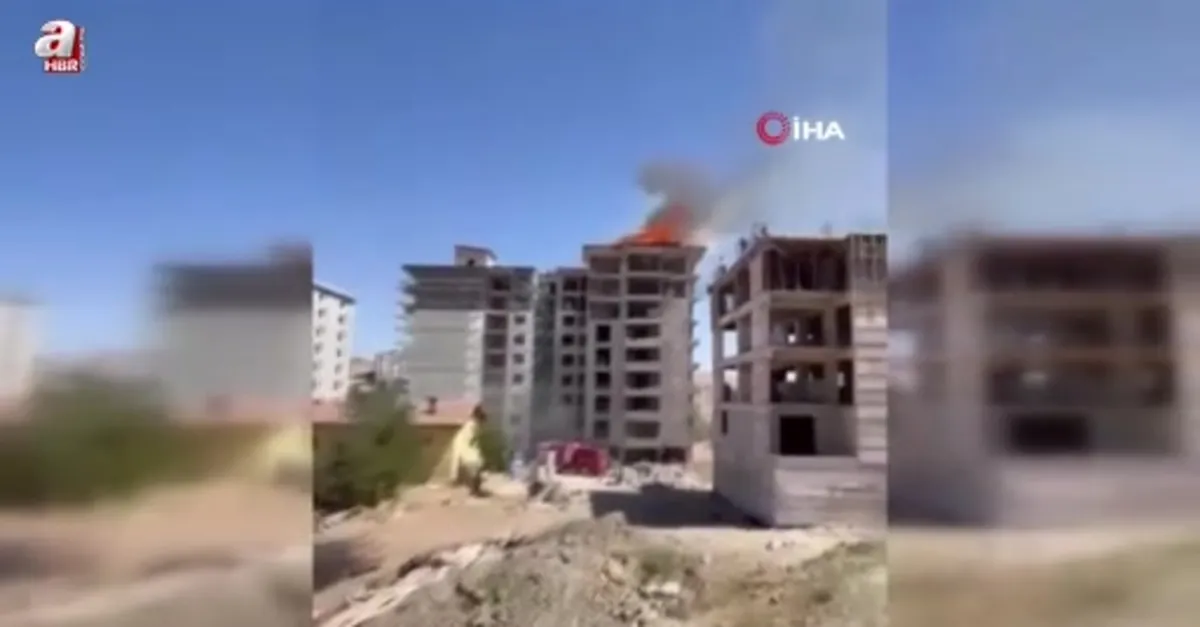Elazığ’da inşaatta yangın