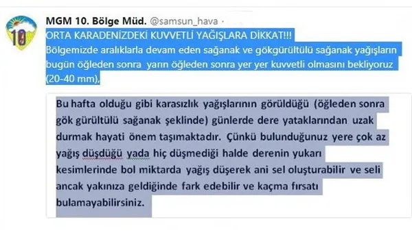 Meteoroloji'den kritik uyarı! “Dere yataklarından uzak durun” - 1