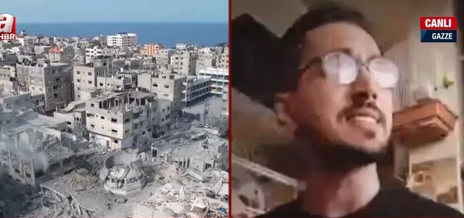 Gazzeli gazeteci Saeb Alzard son durumu A Haber’de anlattı: Mahalle mahalle yıkıyorlar! Güvenli bir yer yok