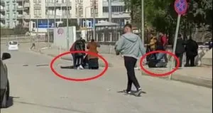 3 aile birbirine girdi! Taşlı sopalı kavga kamerada