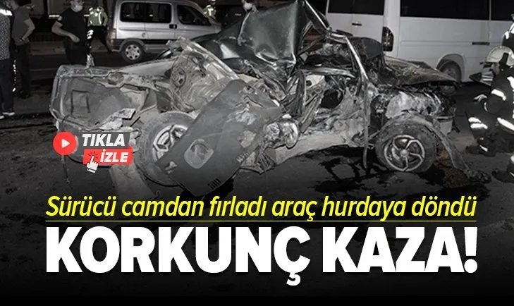 Hurda yığınına dönen araçta can pazarı! Denizli'de korkun kaza