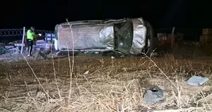 Karaman’da feci kaza! Panelvan araç takla attı: 5’i çocuk 7 yaralı