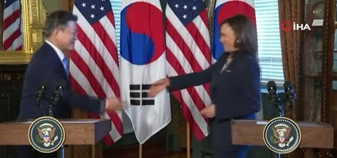 ABD Başkan Yardımcısı Kamala Harris’in yaptığı hareket olay oldu! Güney Kore Devlet Başkanı Moon Jae-in...