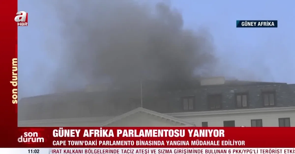 Güney Afrika parlamentosu yanıyor