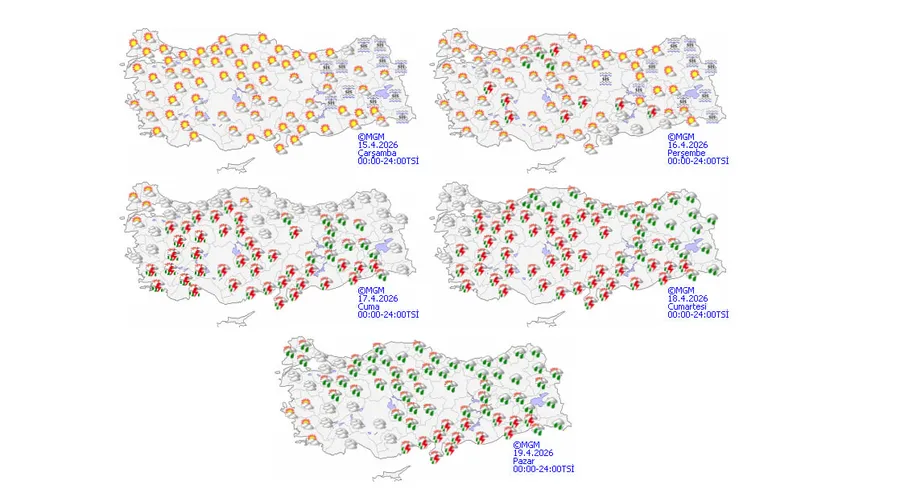 hava-kalitesi-dusuyor-yagis-geliyor-toz-tasinimi-sonrasi-siddetli-saganak-1776230057955.jpg 5 günlük yurt geneli hava durumu raporu (Fotoğraf: MGM)