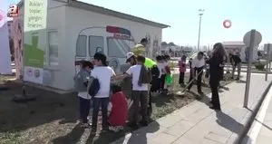 100 öğrenci 116 adet fidan dikti