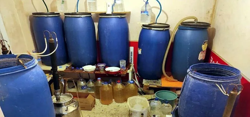 Mersin'de 1291 litre sahte içki ele geçirildi