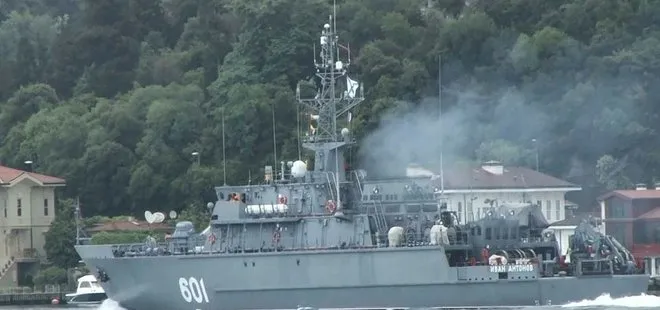Son dakika: Rus Donanmasına ait mayın tarama gemisi İstanbul Boğazı’ndan geçti