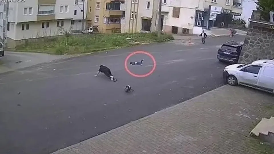 Trabzon’daki motosiklet kazası kamerada! 5 yaşındaki Ceylin kurtarılamadı