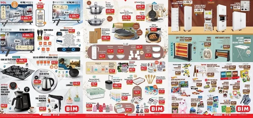 12 Ocak BİM aktüel ürünler kataloğu: Kahve makinesi, set üstü ocak, kettle, pankek tavası, tencere seti ve daha fazlası ucuza satışa sunulacak