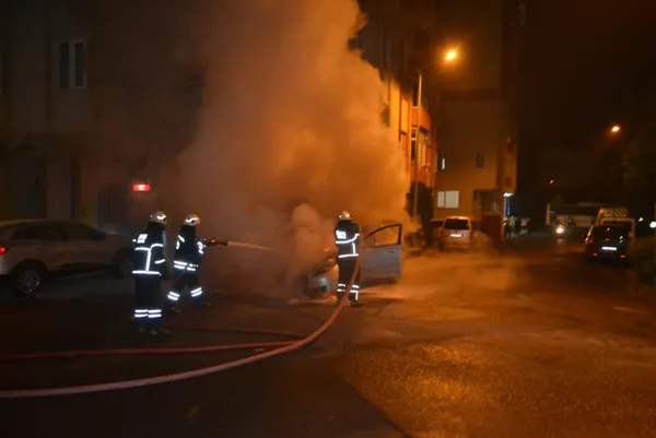 Son dakika: Çorlu’da korku dolu dakikalar: LPG’li otomobil alev topuna döndü - 4