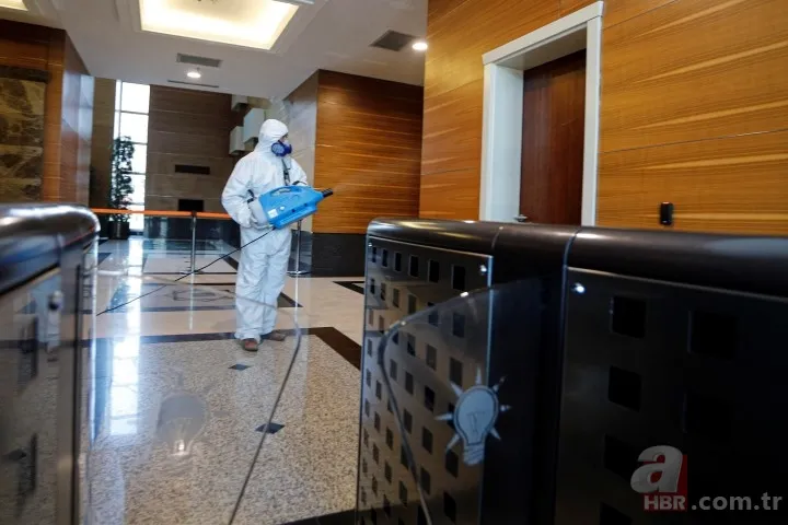 AK Parti Genel Merkezi koronavirüs (corona virüs) için dezenfekte edildi 22