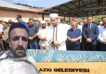Elazığ'da maden ocağındaki göçükte ölen işçi, son yolculuğuna uğurlandı