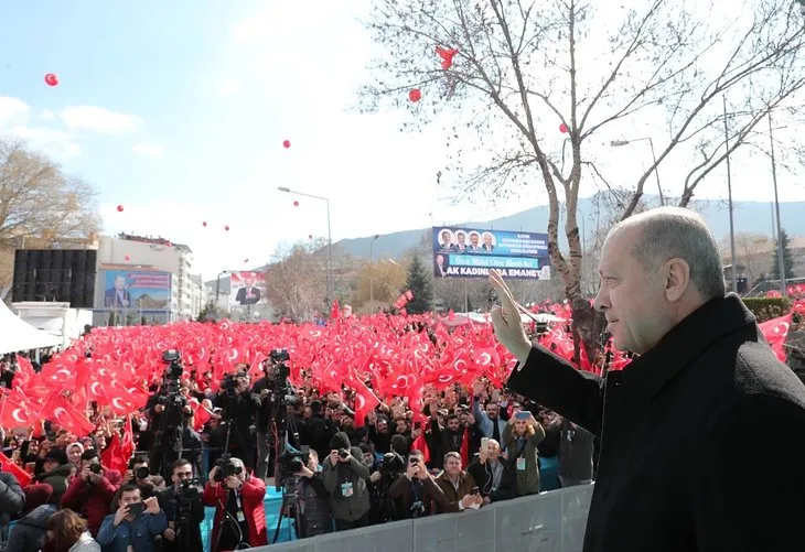 Başkan Erdoğan'ın Afyonkarahisar mitinginden çarpıcı kare!