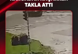 KARGADAN KAÇARKEN TAKLA ATTI