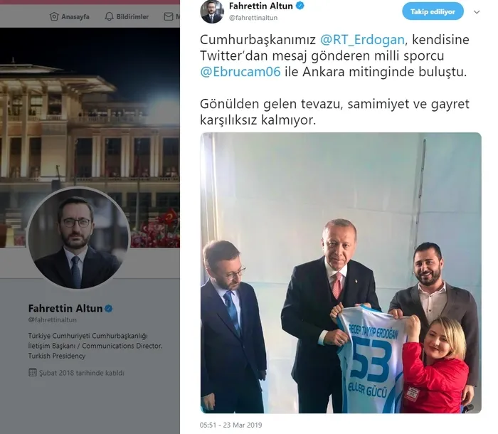 Başkan Erdoğan Ankara'da milli sporcu Ebru Çam ile buluştu - 2