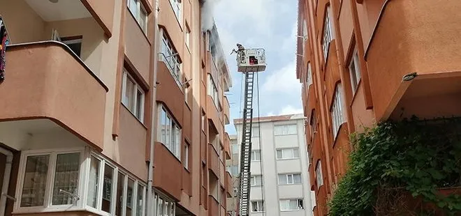 İstanbul’da evde çıkan yangında 2 kişi dumandan etkilendi