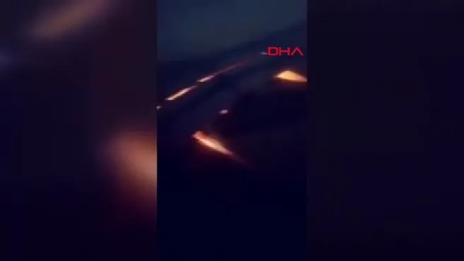 Suudi Arabistan takımını taşıyan uçağın motoru yandı