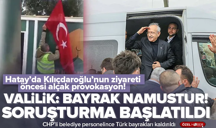 Hatay’da bayrak provokasyonu