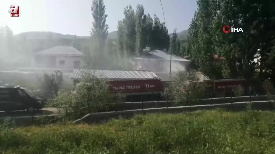 Yalvaç’ta samanlık yangını