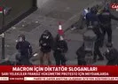 Fransa sokaklarında Macron için diktatör sloganları