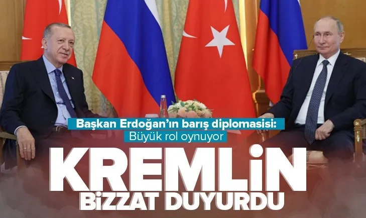 Kremlin bizzat açıkladı! Başkan Erdoğan’ın barış diplomasisi: Büyük rol oynuyor