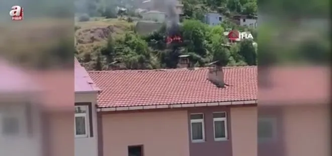 Gümüşhane'de bahçede yakılan ateş yangına neden oldu
