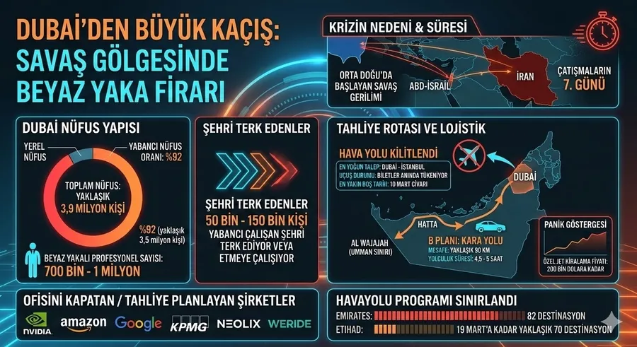 Dubai’de ‘lüks’ panik: Plazalar boşalıyor beyaz yakalılar sınıra koşuyor - 1