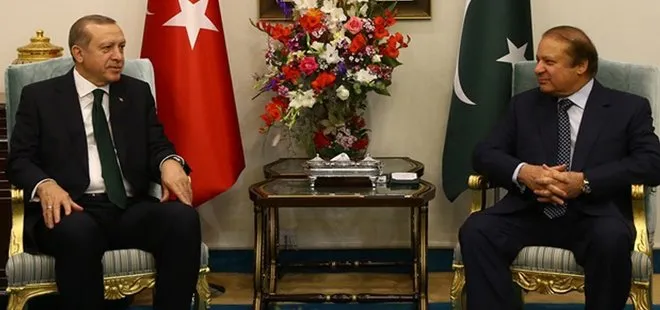 Cumhurbaşkanı Erdoğan Navaz Şerif ile görüştü
