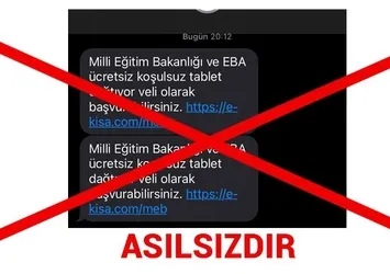 Son dakika: MEB'den 'tablet mesajı' uyarısı