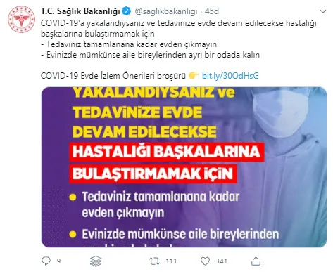 Sağlık Bakanlığından koronavirüs hastalarına önemli uyarı: Tedaviniz tamamlanana kadar evden çıkmayın - 1