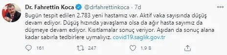 29 Aralık koronavirüs vaka sayıları açıklandı: Türkiye’de bugün koronavirüsten kaç kişi öldü?