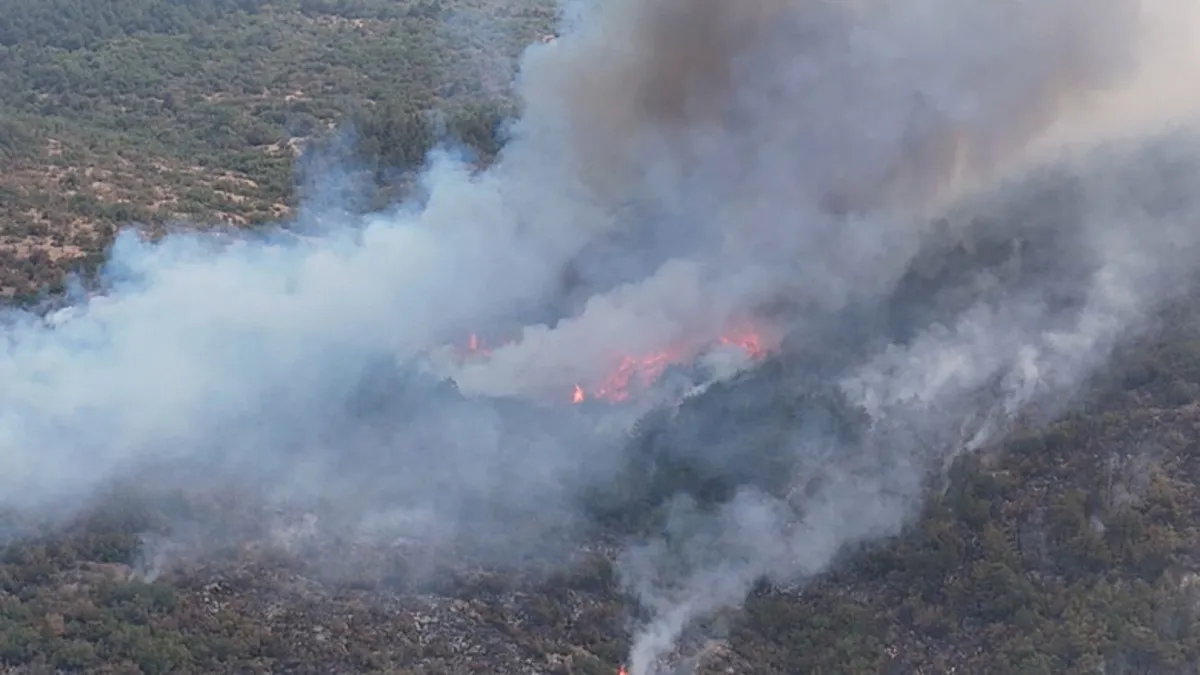 Karabük'te ormanlık alanda çıkan yangına müdahale sürüyor