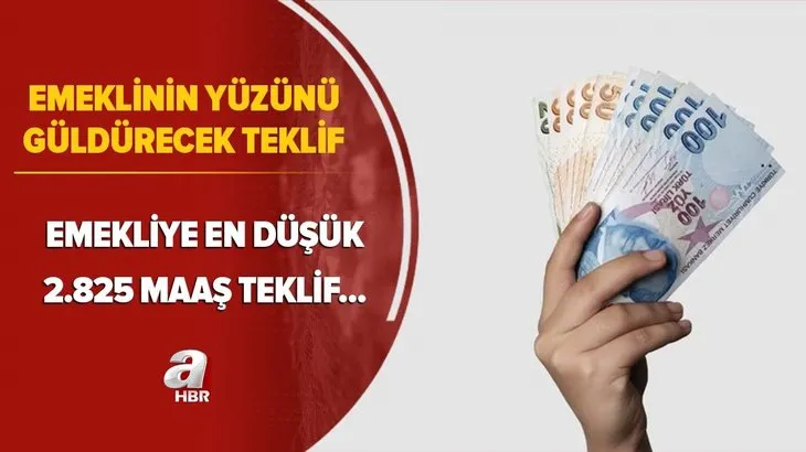 Emeklinin yüzünü güldürecek teklif! Emekliye en düşük 2.825 TL maaş! Flaş gelişme...