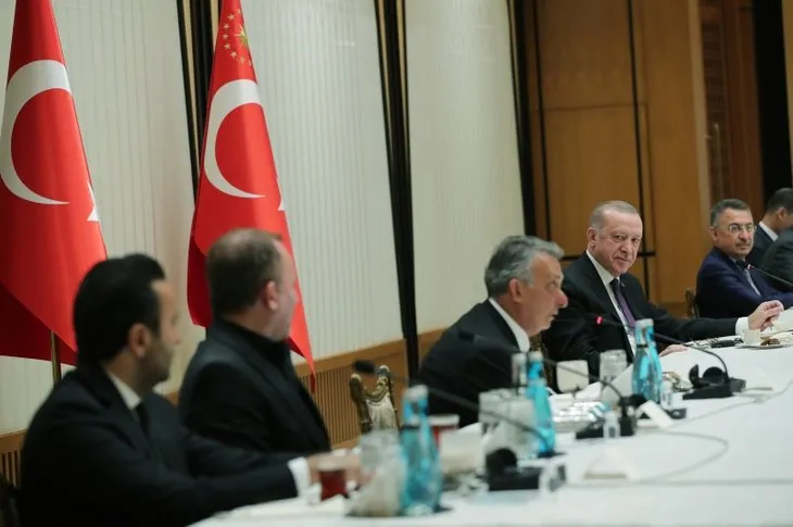Son dakika | Başkan Erdoğan şampiyon Beşiktaş’ı Külliye’de ağırladı! İşte o görüntüler