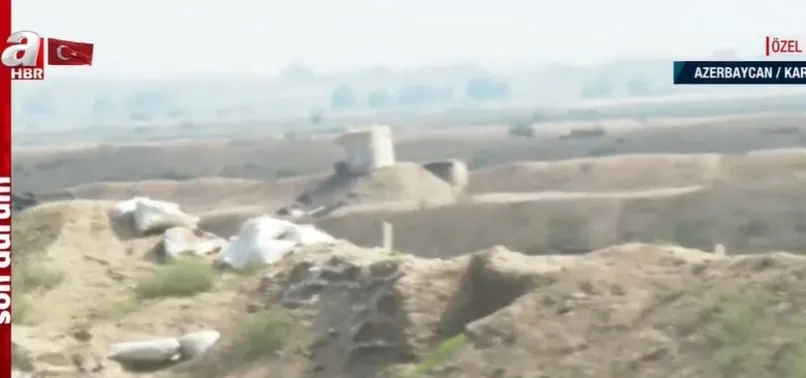 İlk kez A Haber'de! Karabağ'da Ermenilerin terk ettiği siperler görüntülendi! Beyaz bayrakla çekildiler...