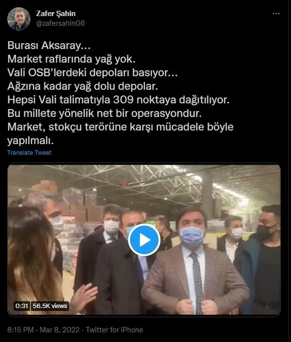 Aksaray Valisi stokçulara baskın yaptı! Market rafında olmayan ayçiçek yağı depodan çıktı - 5