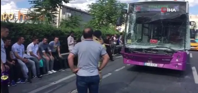 İstanbul Çağlayan’da halk otobüsü kaza yaptı