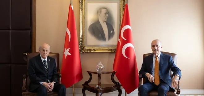 TBMM Başkanı Numan Kurtulmuş’tan MHP lideri Devlet Bahçeli’ye ziyaret! Yeni anayasa açıklaması…