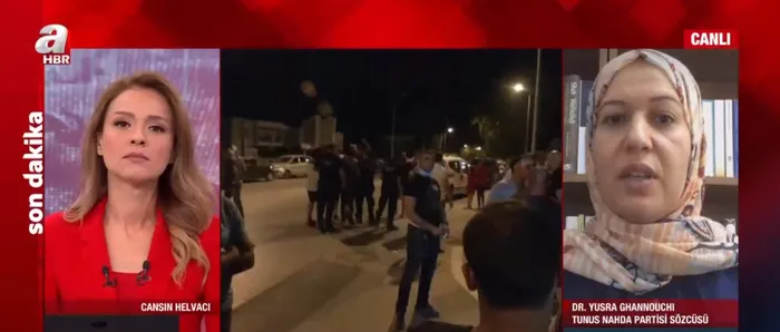 Son dakika: Gannuşi'nin kızı Yüsra Gannuşi A Haber'de | Tunus'ta neler yaşanıyor? Darbenin arkasında kim var? - 3