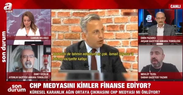 CHP medyasını kimler finanse ediyor? A Haber canlı yayınında dikkat çeken değerlendirme