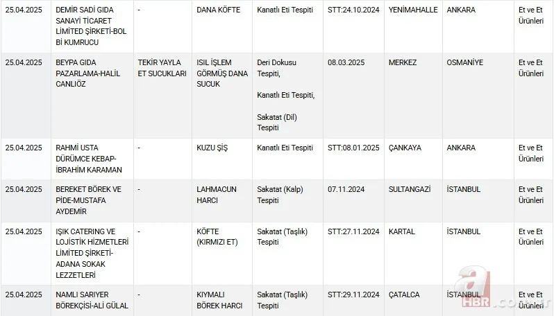 Lahmacundan çıkanlar mide bulandırdı! İstanbul'da gıda teröristleri pes dedirtti: İşte o listenin tamamı 10