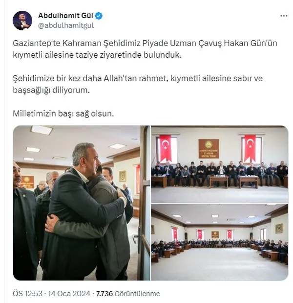 Başkan Erdoğan Gaziantepli şehit Hakan Gün’ün babasıyla telefonda görüştü: Şehitlerimizin kanı yerde kalmıyor