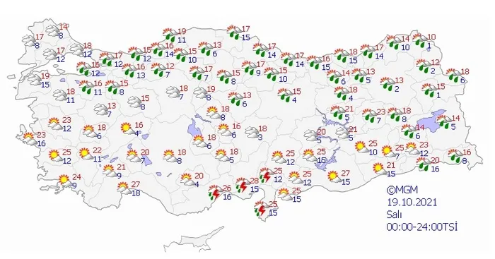 Meteorolojiden son dakika yağmur ve fırtına uyarısı! İstanbul Ankara İzmir Eskişehir Samsun... | 81 il için 5 günlük hava durumu - 7